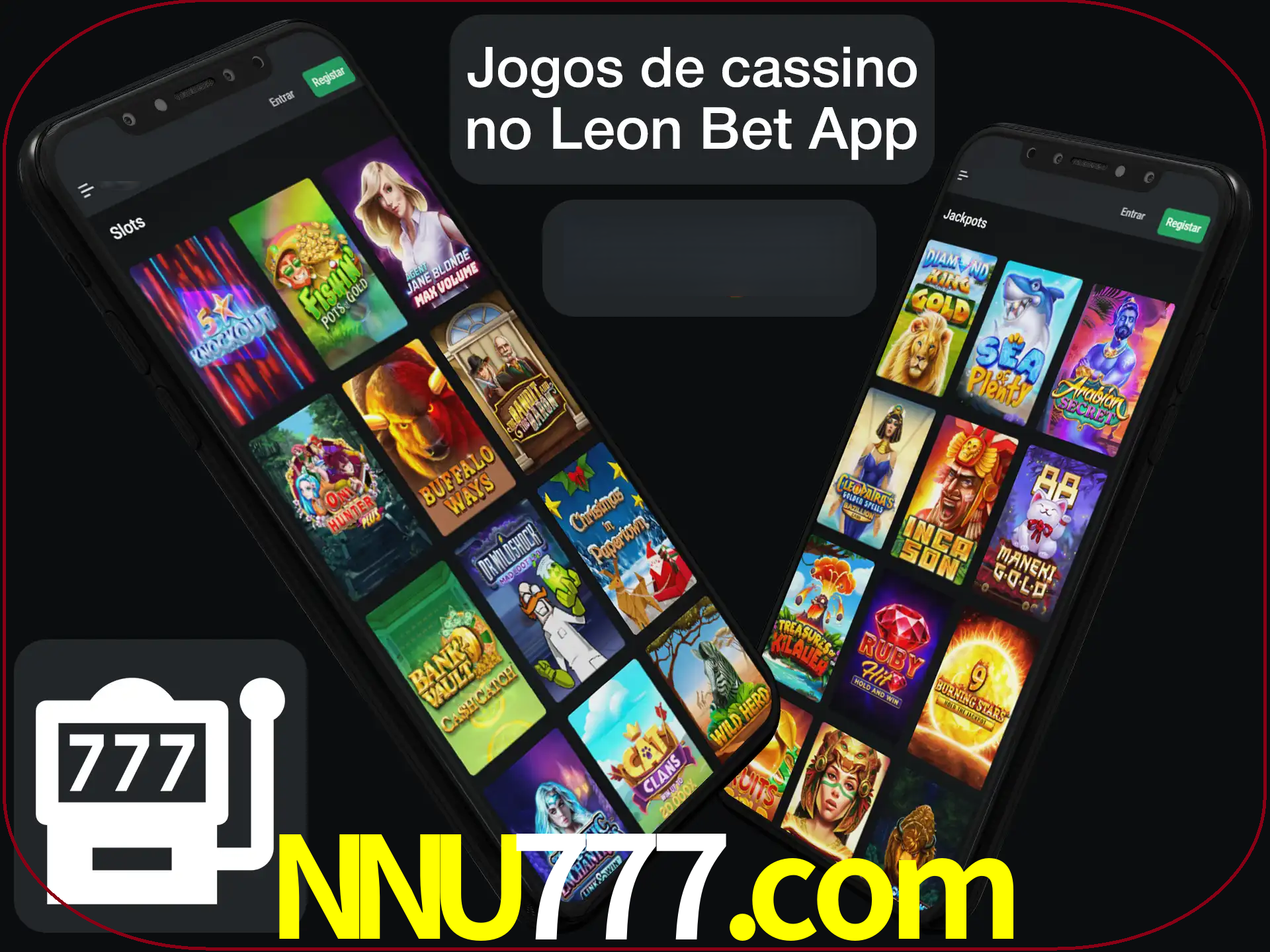 Escolha quais jogos de cassino jogar no app.