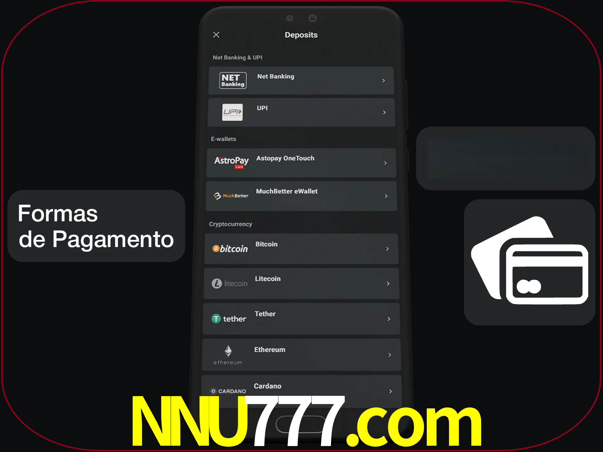 Escolha a forma de pagamento de sua preferência.