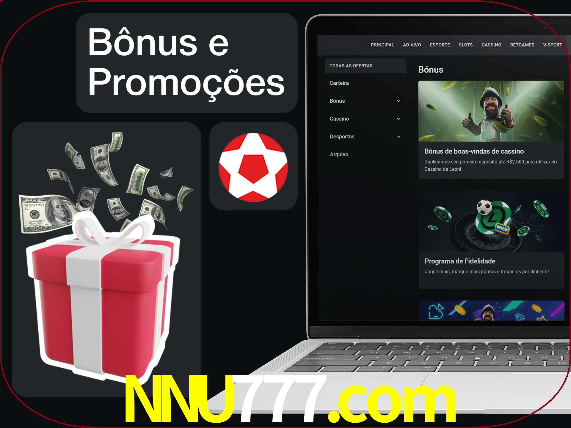 Verifique se há novos bônus e promoções.